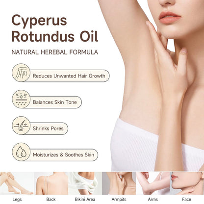 Cyperus Rotundus Oil 2 Pack – Natural Formula for Reducing Unwanted Hair Growth, Balances Skin Tone, Shrinks Pores, Moisturizes & Soothes Skin – Suitable for All Skin Types – 4.04 Fl Oz Avelisse