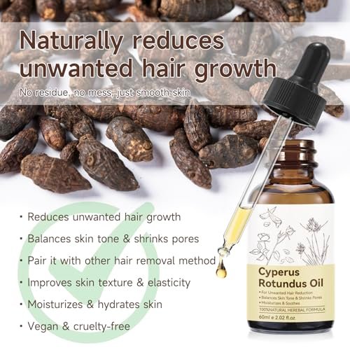 Cyperus Rotundus Oil 2 Pack – Natural Formula for Reducing Unwanted Hair Growth, Balances Skin Tone, Shrinks Pores, Moisturizes & Soothes Skin – Suitable for All Skin Types – 4.04 Fl Oz Avelisse