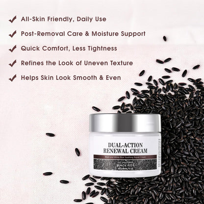 MOOMARTO Dual-Action Renewal Cream – Black & White Rice Soothing Repair Cream, Deep Hydration for Smooth-Looking Skin, Natural Body Serum Suitable for All Skin Types (2 Pack) Avelisse