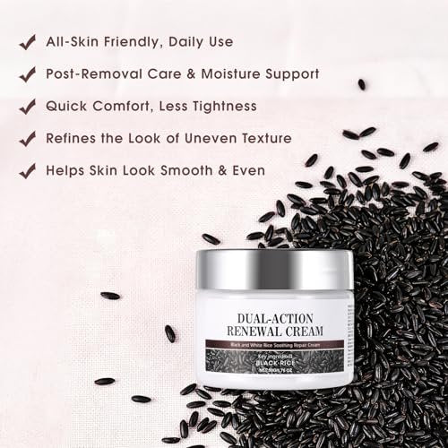 MOOMARTO Dual-Action Renewal Cream – Black & White Rice Soothing Repair Cream, Deep Hydration for Smooth-Looking Skin, Natural Body Serum Suitable for All Skin Types (2 Pack) Avelisse