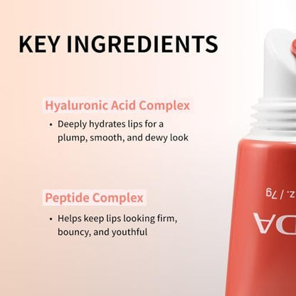 NIDA Retinol Glowy Lip Serum - Hydrating & Plumping Lip Care for Glossy, Nourished Lips (0.25 oz, 7g) - Sheer Rosy Fig Avelisse