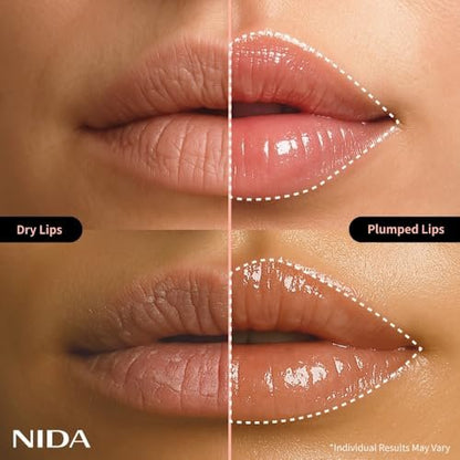 NIDA Retinol Glowy Lip Serum - Hydrating & Plumping Lip Care for Glossy, Nourished Lips (0.25 oz, 7g) - Sheer Rosy Fig Avelisse
