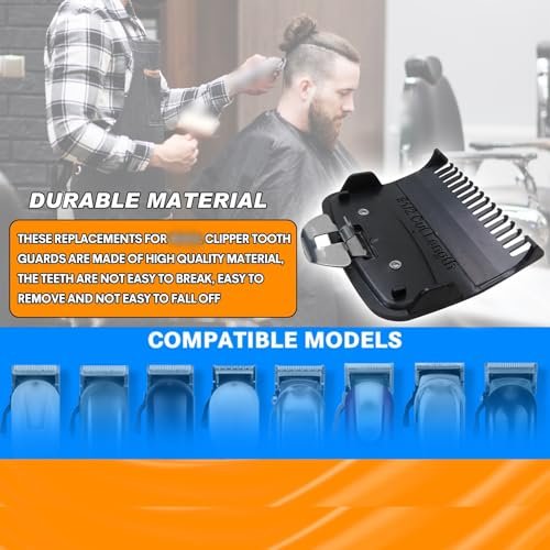 JYMBER 1.5mm Metal Clipper Guard Replacement for Wahl 1/2 Clipper Guards - Guide Comb Attachment 1/16" for Professional Stylists and Barbers, Black - görsel 12