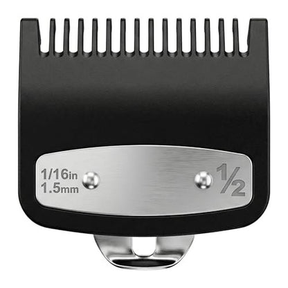 JYMBER 1.5mm Metal Clipper Guard Replacement for Wahl 1/2 Clipper Guards - Guide Comb Attachment 1/16" for Professional Stylists and Barbers, Black