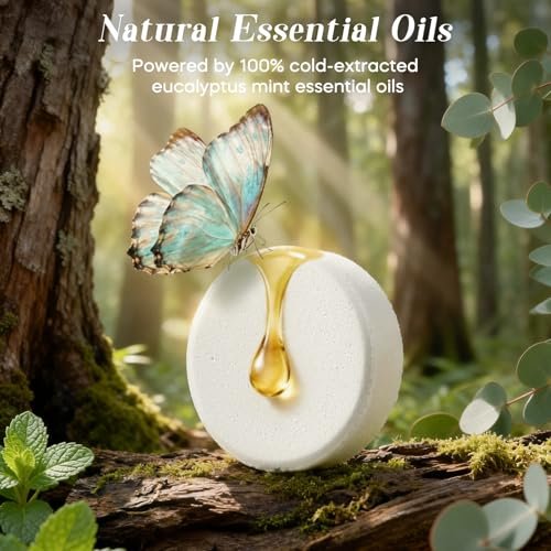 Shower Steamers Aromatherapy 15 Pack - Eucalyptus & Mint Shower Bombs with Natural Essential Oils for Sinus Relief, Relaxation, and Spa Gifts for Women & Men Avelisse