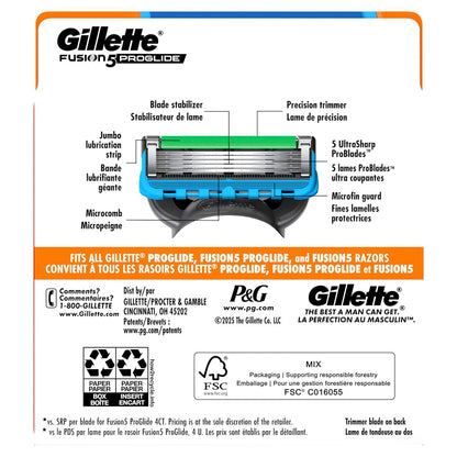 Gillette Fusion5 ProGlide Razor Blades for Men, 5-Blade Razor Refills, 9 Count Avelisse