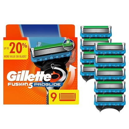 Gillette Fusion5 ProGlide Razor Blades for Men, 5-Blade Razor Refills, 9 Count Avelisse