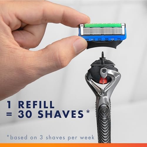 Gillette Fusion5 ProGlide Razor Blade Refills for Men, 5-Blade Cartridges with Precision Trimmer, Enhanced Lubrication Strip, 6 Count Avelisse