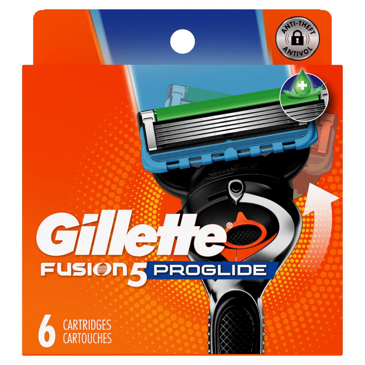 Gillette Fusion5 ProGlide Razor Blade Refills for Men, 5-Blade Cartridges with Precision Trimmer, Enhanced Lubrication Strip, 6 Count Avelisse