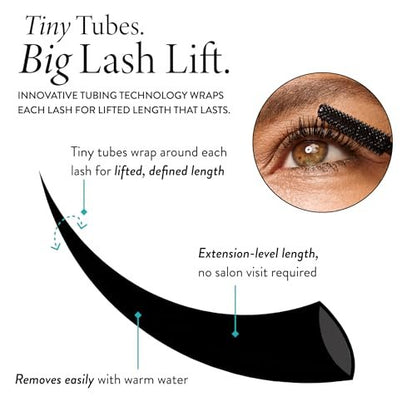 LAURA GELLER Long-n-Lifted Tubing Mascara – Lengthening & Lifting Mascara, Smudge-Proof & Flake-Free, Gentle Tubing Formula Removes with Warm Water, Black, 0.3 oz Avelisse