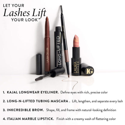 LAURA GELLER Long-n-Lifted Tubing Mascara – Lengthening & Lifting Mascara, Smudge-Proof & Flake-Free, Gentle Tubing Formula Removes with Warm Water, Black, 0.3 oz Avelisse
