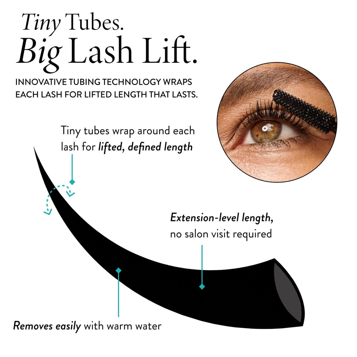 LAURA GELLER Long-n-Lifted Tubing Mascara – Lengthening & Lifting Mascara, Smudge-Proof & Flake-Free, Gentle Tubing Formula Removes with Warm Water, Black, 0.3 oz Avelisse