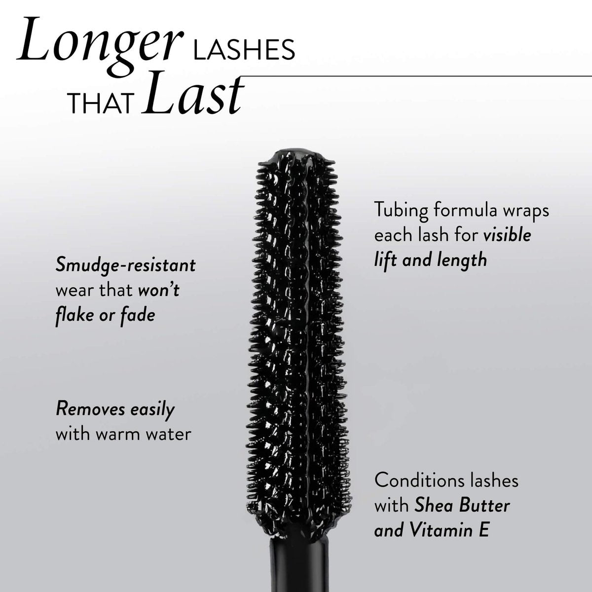LAURA GELLER Long-n-Lifted Tubing Mascara – Lengthening & Lifting Mascara, Smudge-Proof & Flake-Free, Gentle Tubing Formula Removes with Warm Water, Black, 0.3 oz Avelisse