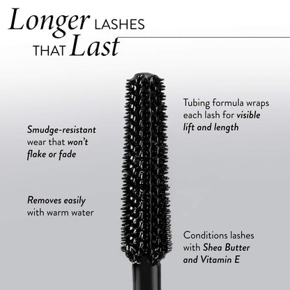 LAURA GELLER Long-n-Lifted Tubing Mascara – Lengthening & Lifting Mascara, Smudge-Proof & Flake-Free, Gentle Tubing Formula Removes with Warm Water, Black, 0.3 oz Avelisse