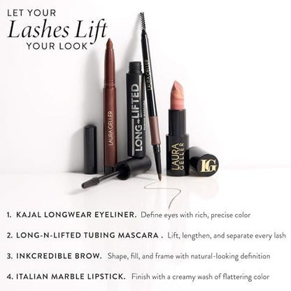 LAURA GELLER Long-n-Lifted Tubing Mascara – Lengthening & Lifting Mascara, Smudge-Proof & Flake-Free, Gentle Tubing Formula Removes with Warm Water, Black, 0.3 oz Avelisse
