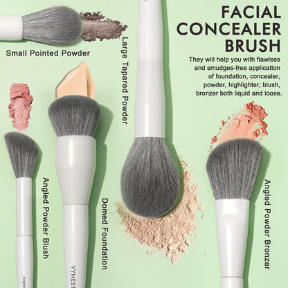 VYNESTRA 20-Piece Pro Grade Makeup Brush Set – Ultra Soft Vegan Bristles, Elegant Design for Flawless Application Avelisse