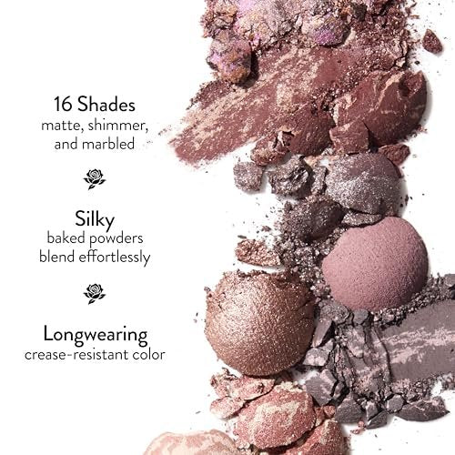 LAURA GELLER NEW YORK Marble-ous Eyes Eyeshadow Palette – 16 Multi-Finish Baked & Marbled Eyeshadows in Matte & Satin Finishes – Limited Edition Draper James Collaboration Avelisse