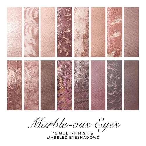 LAURA GELLER NEW YORK Marble-ous Eyes Eyeshadow Palette – 16 Multi-Finish Baked & Marbled Eyeshadows in Matte & Satin Finishes – Limited Edition Draper James Collaboration Avelisse