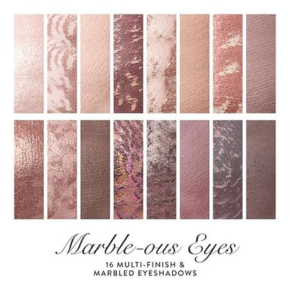 LAURA GELLER NEW YORK Marble-ous Eyes Eyeshadow Palette – 16 Multi-Finish Baked & Marbled Eyeshadows in Matte & Satin Finishes – Limited Edition Draper James Collaboration Avelisse