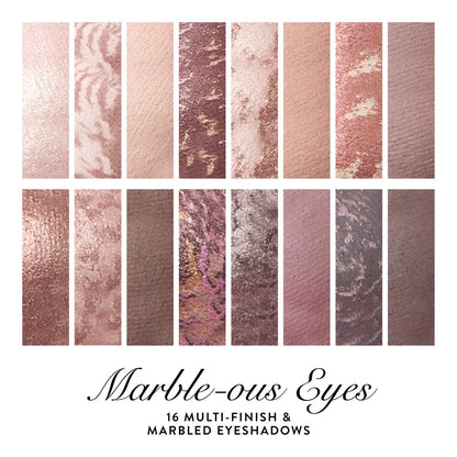 LAURA GELLER NEW YORK Marble-ous Eyes Eyeshadow Palette – 16 Multi-Finish Baked & Marbled Eyeshadows in Matte & Satin Finishes – Limited Edition Draper James Collaboration Avelisse