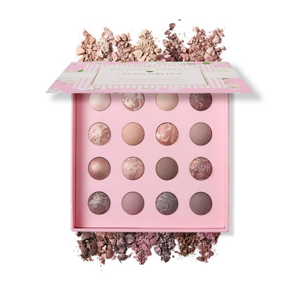 LAURA GELLER NEW YORK Marble-ous Eyes Eyeshadow Palette – 16 Multi-Finish Baked & Marbled Eyeshadows in Matte & Satin Finishes – Limited Edition Draper James Collaboration Avelisse