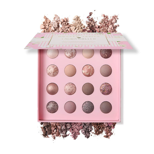 LAURA GELLER NEW YORK Marble-ous Eyes Eyeshadow Palette – 16 Multi-Finish Baked & Marbled Eyeshadows in Matte & Satin Finishes – Limited Edition Draper James Collaboration Avelisse