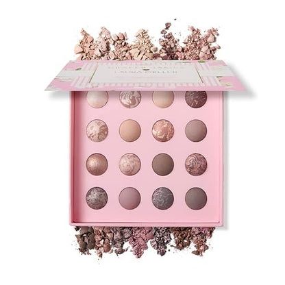 LAURA GELLER NEW YORK Marble-ous Eyes Eyeshadow Palette – 16 Multi-Finish Baked & Marbled Eyeshadows in Matte & Satin Finishes – Limited Edition Draper James Collaboration Avelisse