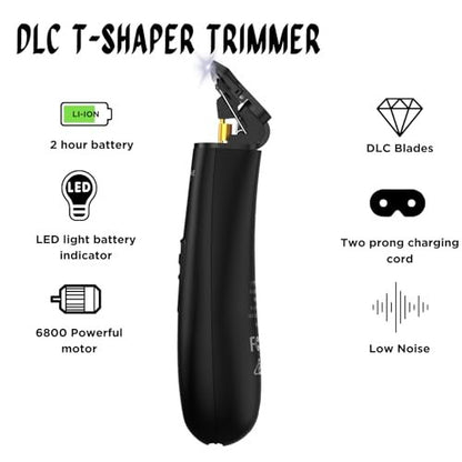 Supreme Trimmer T Shaper ST5190 - Quiet Cordless Beard & Hair Trimmer for Men, 120 Min Runtime, Zero-Gap DLC Blade, Ideal for Sensitive Skin Avelisse