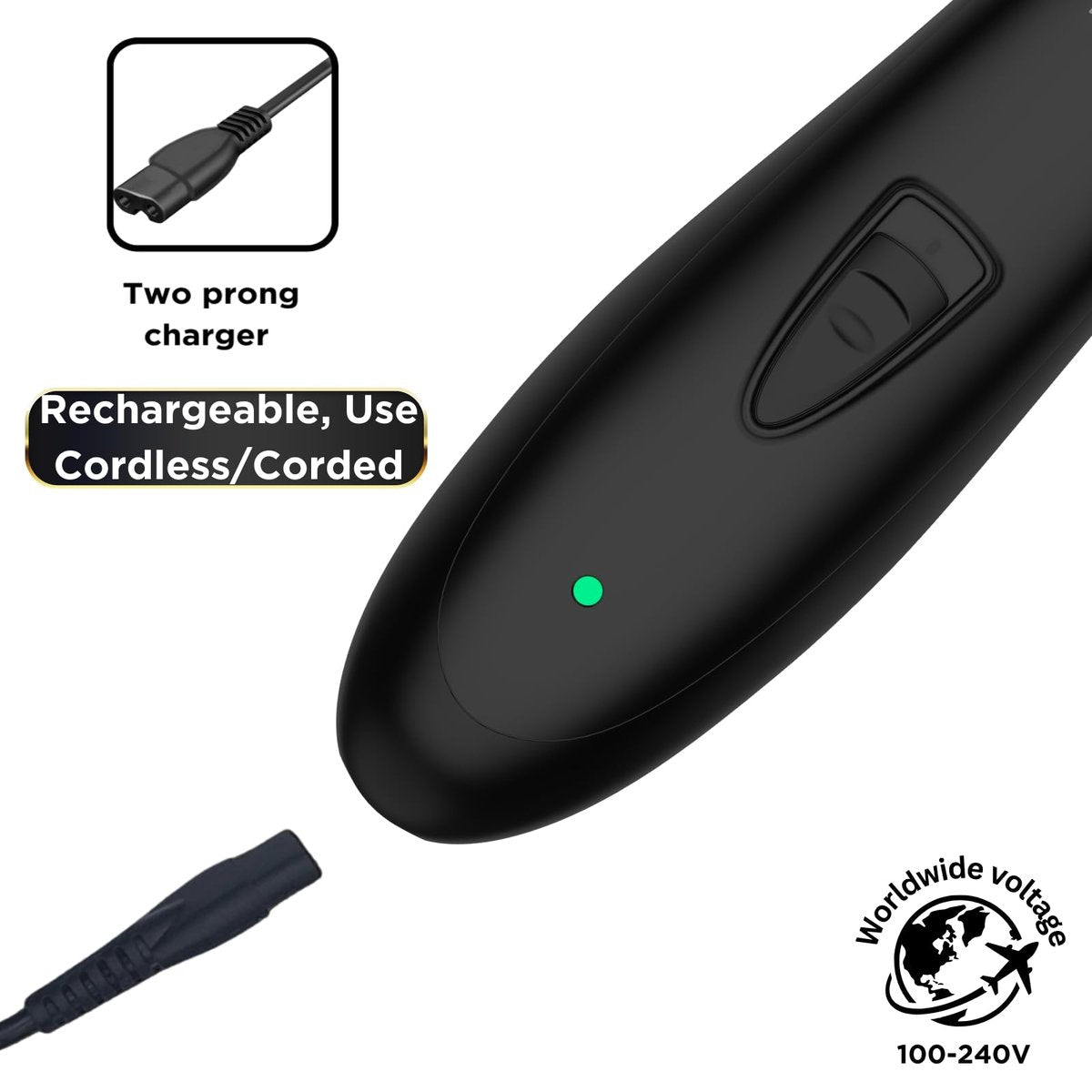 Supreme Trimmer T Shaper ST5190 - Quiet Cordless Beard & Hair Trimmer for Men, 120 Min Runtime, Zero-Gap DLC Blade, Ideal for Sensitive Skin Avelisse
