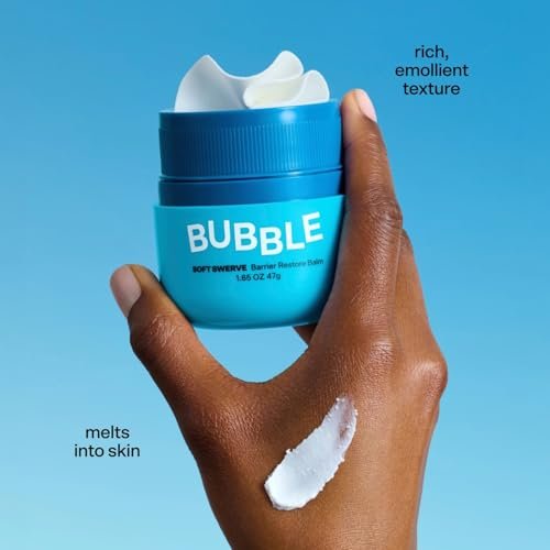 Bubble Skincare Soft Swerve Barrier Cream - Face Moisturizer for Dry Skin, Skin Barrier Repair Balm with Squalane, Shea Butter, Ceramides, Niacinamide (47g) Avelisse