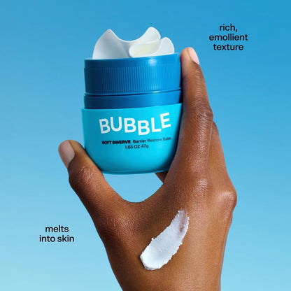 Bubble Skincare Soft Swerve Barrier Cream - Face Moisturizer for Dry Skin, Skin Barrier Repair Balm with Squalane, Shea Butter, Ceramides, Niacinamide (47g) Avelisse