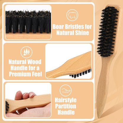 Auroray Boar Bristle Hair Brush with Spray Bottle – Slick Back & Flyaway Control for Women and Men
