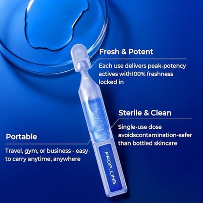 PROF.LING Full Spectrum Hyaluronic Acid Serum with Copper Peptides for Microneedling & Post Treatment Care - Anti Aging Firming Hydrating Soothing Repair Serum for Sensitive Skin Avelisse