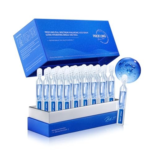 PROF.LING Full Spectrum Hyaluronic Acid Serum with Copper Peptides for Microneedling & Post Treatment Care - Anti Aging Firming Hydrating Soothing Repair Serum for Sensitive Skin Avelisse