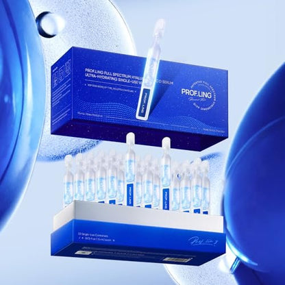 PROF.LING Full Spectrum Hyaluronic Acid Serum with Copper Peptides for Microneedling & Post Treatment Care - Anti Aging Firming Hydrating Soothing Repair Serum for Sensitive Skin Avelisse
