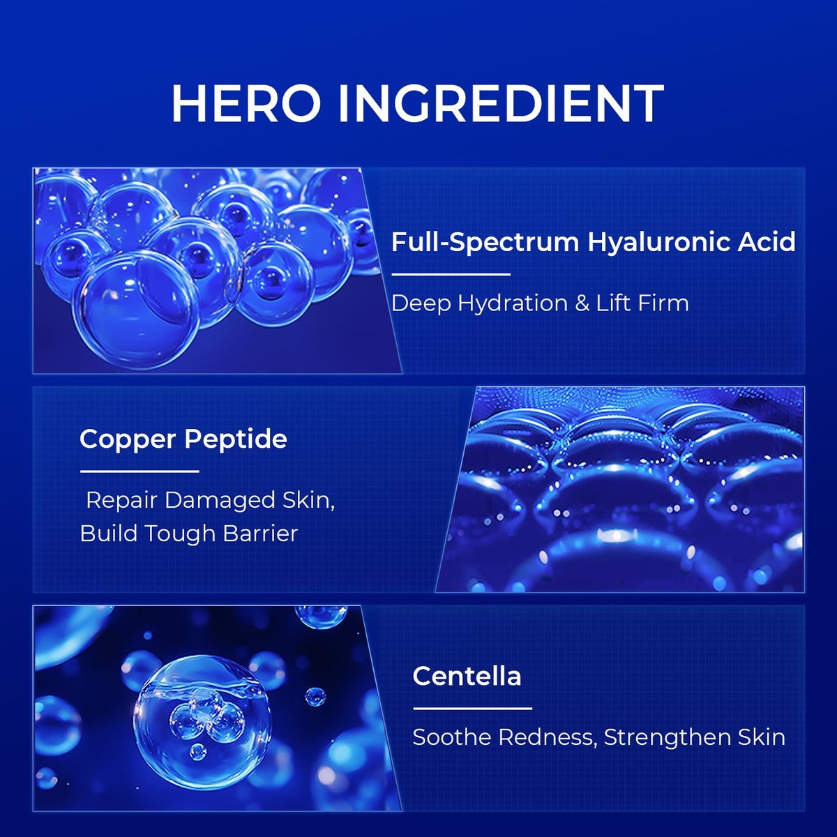 PROF.LING Full Spectrum Hyaluronic Acid Serum with Copper Peptides for Microneedling & Post Treatment Care - Anti Aging Firming Hydrating Soothing Repair Serum for Sensitive Skin Avelisse