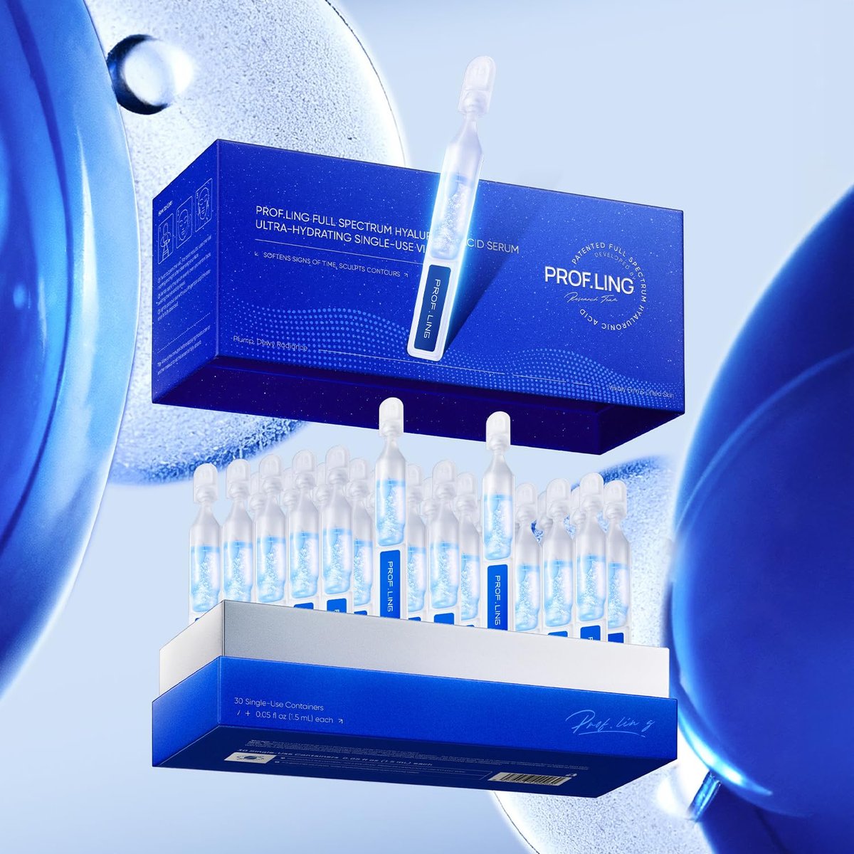PROF.LING Full Spectrum Hyaluronic Acid Serum with Copper Peptides for Microneedling & Post Treatment Care - Anti Aging Firming Hydrating Soothing Repair Serum for Sensitive Skin Avelisse