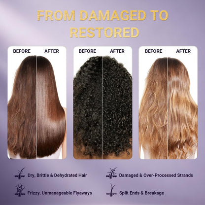 Keratin Hair Mask for Dry Damaged Hair – Deep Conditioning Repair Treatment with Argan Oil, Collagen & Biotin – Hydrating, Frizz Control, Split Ends Repair, Color Safe – Sulfate Free, 7.05 oz