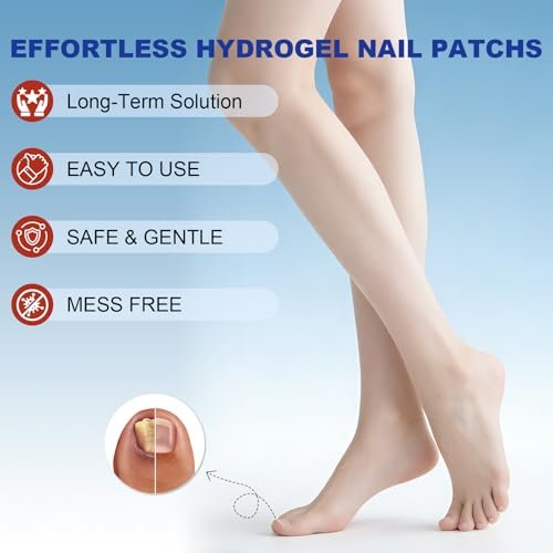 Nail Patches for Toenails - 2 Pack Toenail Stickers, 8-Hour Overnight Nail Patches, Fits Large & Small Nails, 42 Count (Blue A) - görsel 8