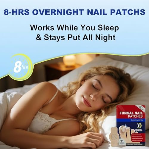 Nail Patches for Toenails - 2 Pack Toenail Stickers, 8-Hour Overnight Nail Patches, Fits Large & Small Nails, 42 Count (Blue A) - görsel 6