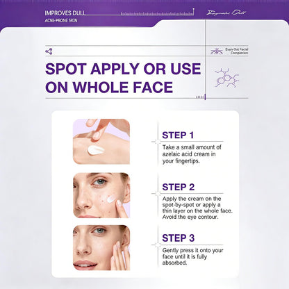 12% Azelaic Acid Cream for Face - Acne Treatment & Post-Acne Scar Fading, Regulates Sebum, Oily & Acne-Prone Skin Care, 1.69 oz
