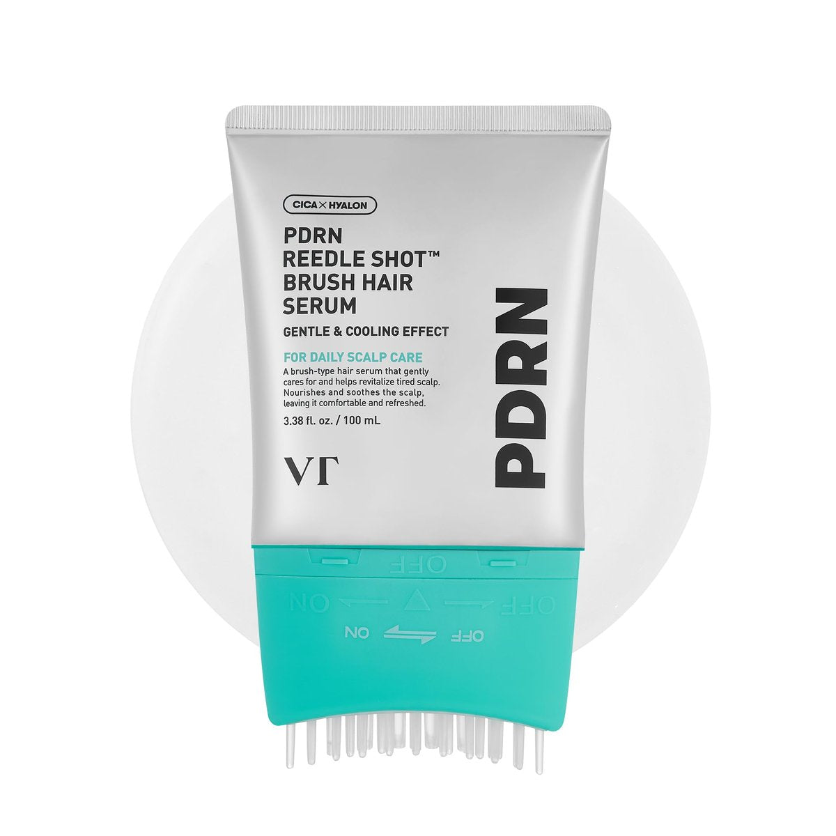 VT COSMETICS PDRN Reedle Shot Brush Hair Serum – Cooling & Refreshing Scalp Care with Vegan PDRN, Caffeine & Spicule Complex, Lightweight & Non-Greasy Daily Scalp Solution, 3.38 fl oz / 100 mL Avelisse