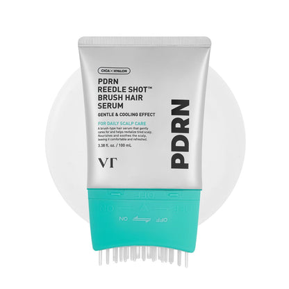 VT COSMETICS PDRN Reedle Shot Brush Hair Serum – Cooling & Refreshing Scalp Care with Vegan PDRN, Caffeine & Spicule Complex, Lightweight & Non-Greasy Daily Scalp Solution, 3.38 fl oz / 100 mL Avelisse