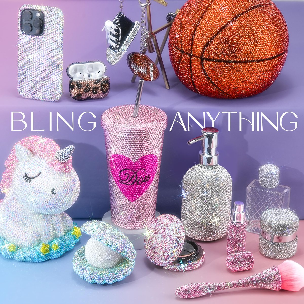 LOTWOW 40000 Pcs Resin Jelly Rhinestones Kit - 30 Colors 3mm Flatback Rhinestones with B7000 Jewelry Glue & Tools, All-in-One Bedazzling Kit for DIY Arts & Crafts Avelisse