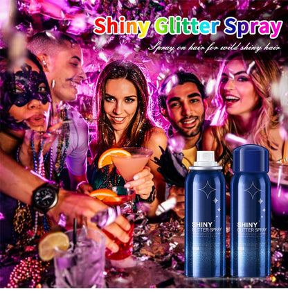 Rainbow Body Glitter Spray - Perfect Glitter Spray for Hair, Body & Clothes | Music Festival Stage Shimmer Makeup (2.11 oz)
