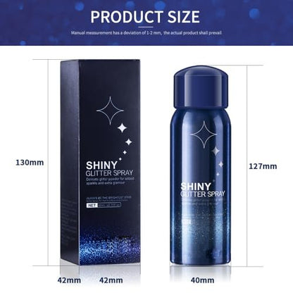 Rainbow Body Glitter Spray - Perfect Glitter Spray for Hair, Body & Clothes | Music Festival Stage Shimmer Makeup (2.11 oz)