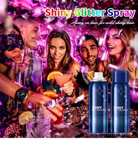 Rainbow Body Glitter Spray - Perfect Glitter Spray for Hair, Body & Clothes | Music Festival Stage Shimmer Makeup (2.11 oz) - görsel 3