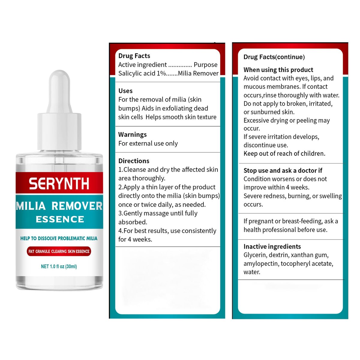 SERYNTH Milia Remover Essence - Fat Granule Clearing Skin Essence, Milia Removal Serum 30ml Avelisse