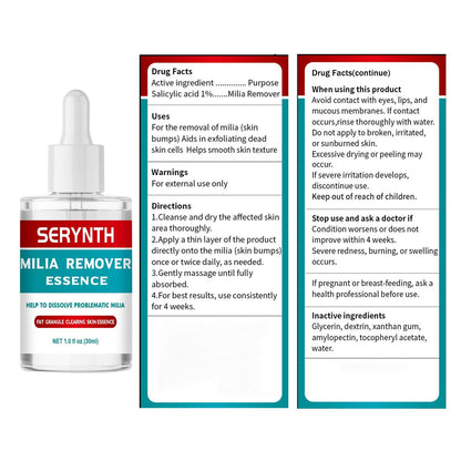 SERYNTH Milia Remover Essence - Fat Granule Clearing Skin Essence, Milia Removal Serum 30ml Avelisse