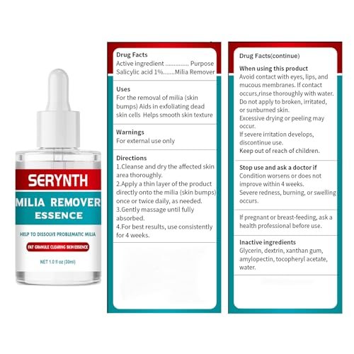 SERYNTH Milia Remover Essence - Fat Granule Clearing Skin Essence, Milia Removal Serum 30ml Avelisse